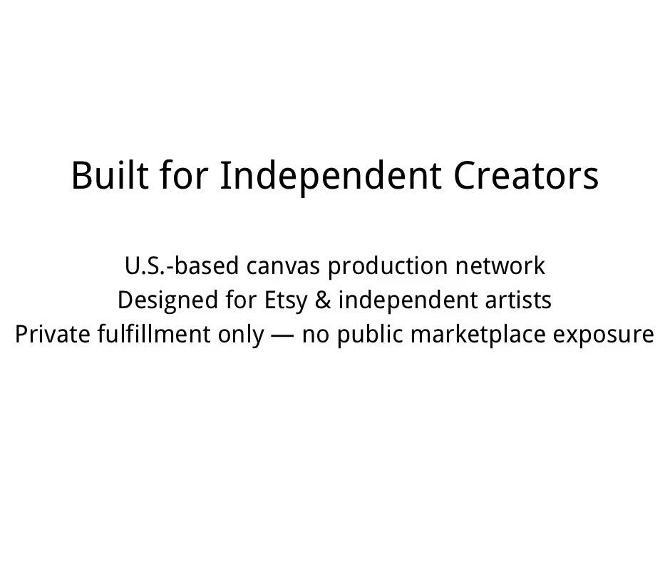 US Fixed Size Framed Canvas Fulfillment